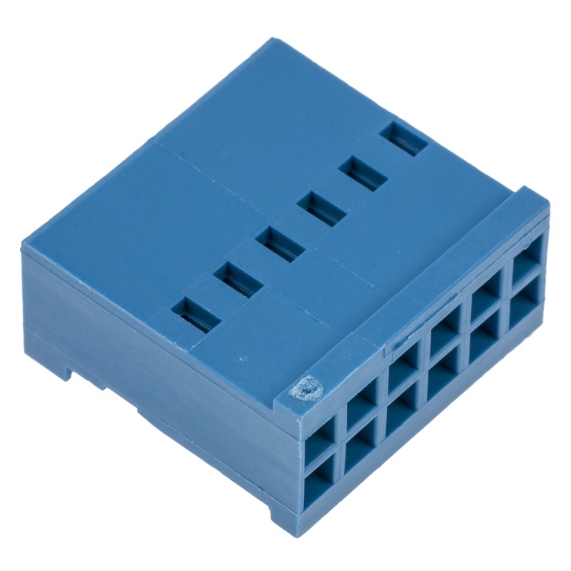 50 pcs - 281839-6 TE Connectivity, AMPMODU HE13/HE14 Female Connector Housing, 2.54mm Pitch, 12 Way, 2 Row
