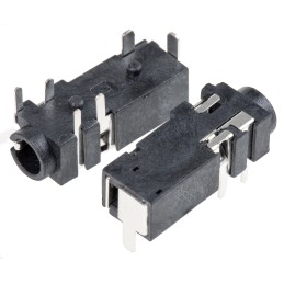 5 pcs - RS PRO Jack Connector 3.5 mm PCB Mount Composite Video Socket, 4Pole