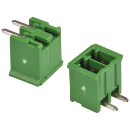 50 pcs - 284512-2 TE Connectivity 3.5mm Pitch 2 Way Right Angle Pluggable Terminal Block, Header, Through Hole, Solder Terminati