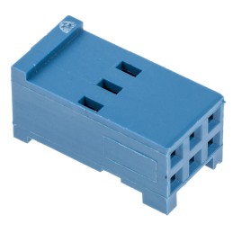 50 pcs - 281839-3 TE Connectivity, AMPMODU HE13/HE14 Female Connector Housing, 2.54mm Pitch, 6 Way, 2 Row