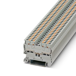 20 pcs - 3211019 Phoenix Contact PT 2.5/S-QUATTRO Series Grey Feed Through Terminal Block, 4-Level, Push In Termination