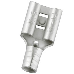 500 pcs - RS PRO Female Spade Connector, Receptacle, 0.8 x 6.35mm Tab Size, 1.5mm² to 2.5mm²