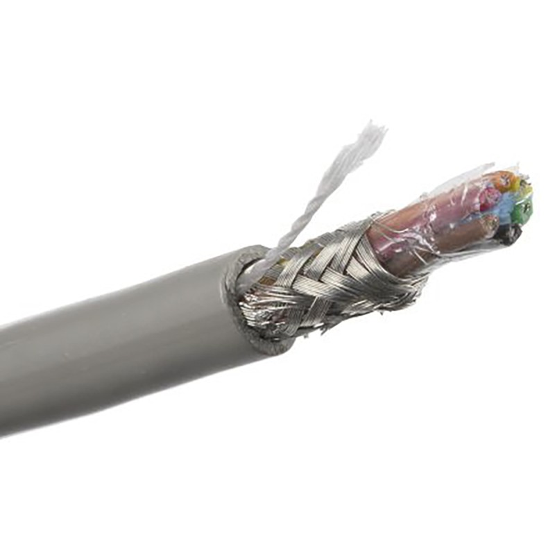 1 Reel of 50 M - Alpha Wire Multicore Data Cable, 0.23 mm², 6 Cores, 24 AWG, Screened, 50m, Grey Sheath