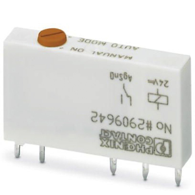 1 pcs - Phoenix Contact PCB Mount Power Relay, 24V dc Coil, 10mA Switching Current, SPDT