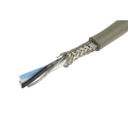 1 Reel of 50 M - Alpha Wire Twisted Pair Data Cable, 1 Pairs, 0.35 mm², 2 Cores, 22 AWG, Screened, 50m, Grey Sheath