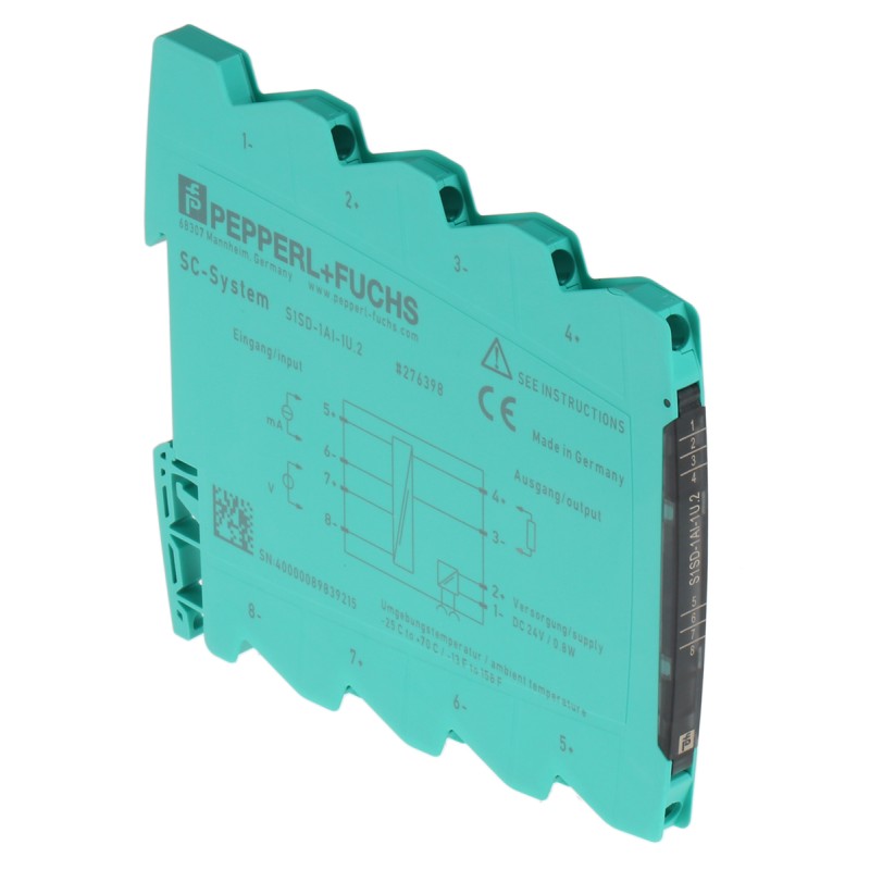 1 pcs - Pepperl + Fuchs S1SD Series Signal Conditioner, Current, Voltage Input, Current, Voltage Output, 16.8 - 31.2V dc