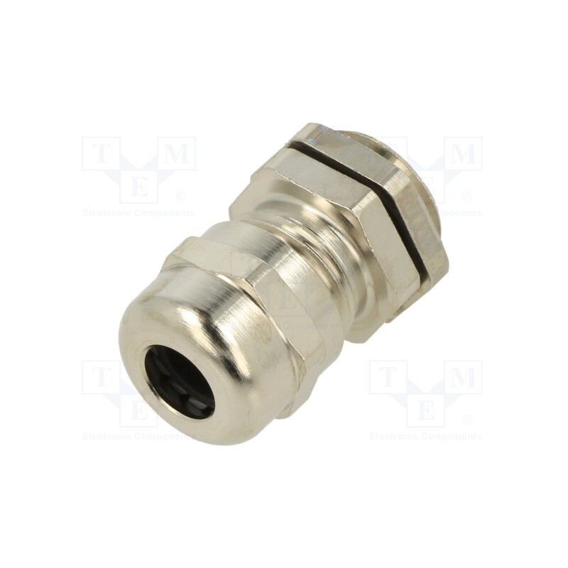 10 pcs : EM-SGL-M16-MET-E - Cable gland, M16, 1.5, IP68, brass, Entrelec