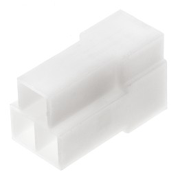 100 pcs - 180940-0 TE Connectivity, AMP FASTIN-FASTON 3 Way Nylon 66 Crimp Terminal Housing, 6.35mm Tab Size, Natural