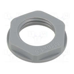 50 pcs : EP-LN-M16-GR-A - Nut, M16, polyamide, 22mm, grey, Thread: metric, Pitch: 1.5, Entrelec
