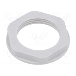50 pcs : EP-LN-M25-LGR-A - Nut, M25, polyamide, 32mm, light grey, Thread: metric, Pitch: 1.5