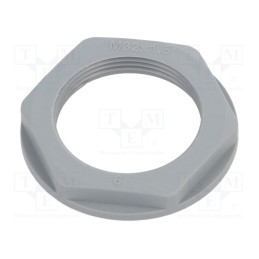 50 pcs : EP-LN-M32-GR-A - Nut, M32, polyamide, 41mm, grey, Thread: metric, Pitch: 1.5, Entrelec