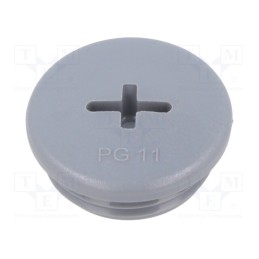 50 pcs : EP-ROP-PG11-GR-A - Stopper, PG11, IP68, polyamide, grey, Entrelec, Thread: PG, 6mm