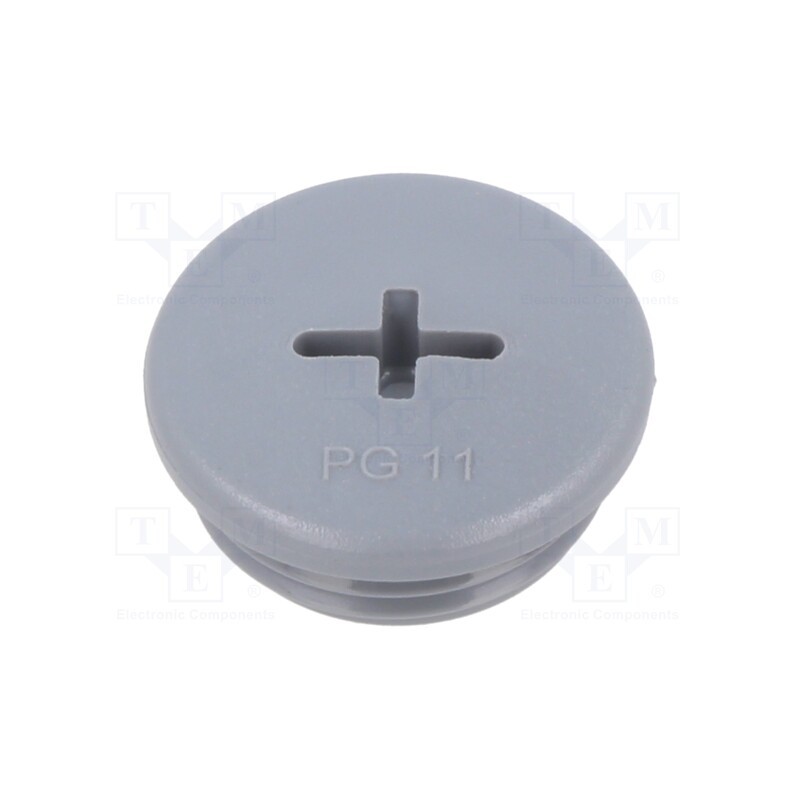50 pcs : EP-ROP-PG11-GR-A - Stopper, PG11, IP68, polyamide, grey, Entrelec, Thread: PG, 6mm