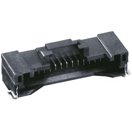 10 pcs - Hirose DF50 Series Right Angle Surface Mount PCB Header, 2 Contact(s), 1.0mm Pitch, 1 Row(s), Shrouded