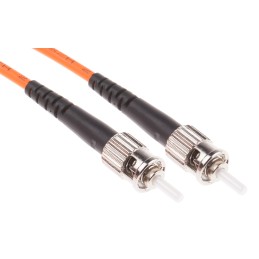 1 pcs - RS PRO ST to ST Simplex Multi Mode OM1 Fibre Optic Cable, 62.5/125μm, Orange, 3m
