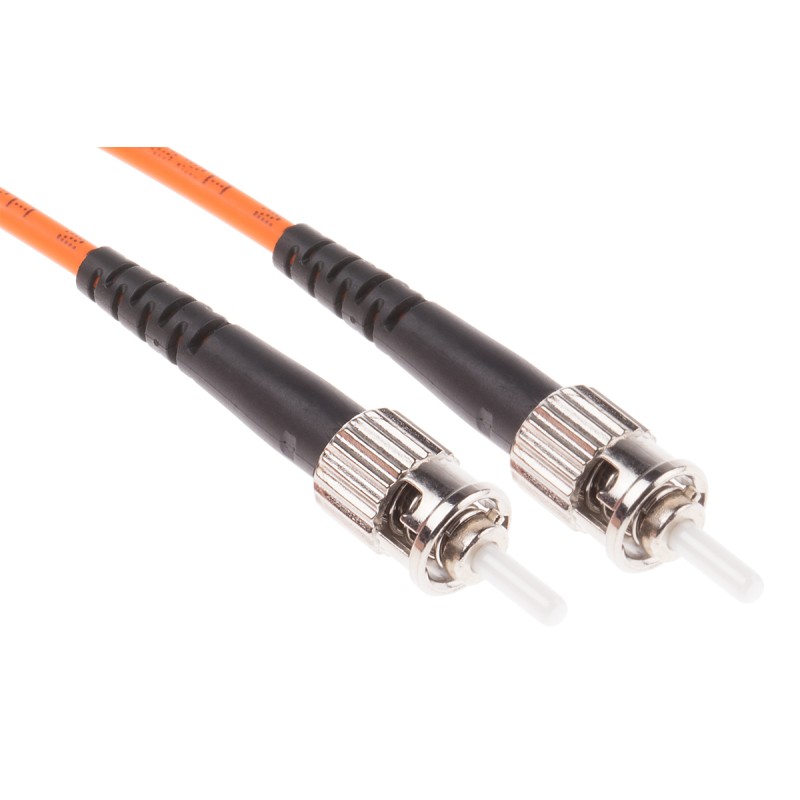 1 pcs - RS PRO ST to ST Simplex Multi Mode OM1 Fibre Optic Cable, 62.5/125μm, Orange, 3m
