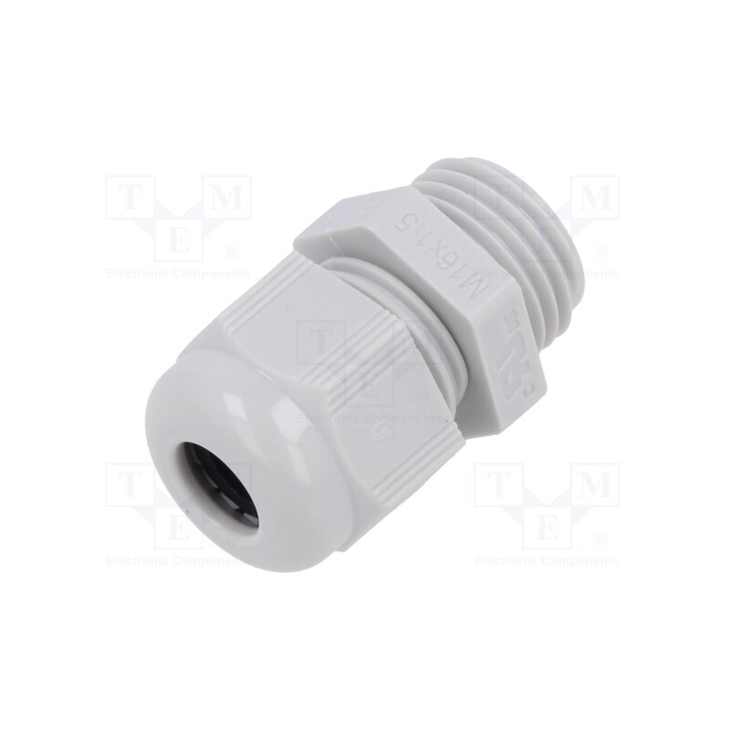50 pcs : EP-SG-M16-LGR-F - Cable gland, without nut, M16, 1.5, IP68, polyamide, light grey