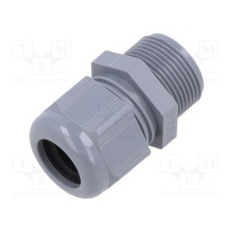 10 pcs : EP-SG-M25-GR-B - Cable gland, without nut,with long thread, M25, 1.5, IP68, grey