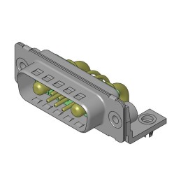 1 pcs - FCT from Molex 173107 7 Way Right Angle D-sub Connector Socket, 2.54mm Pitch, with 4-40 Screw Locks