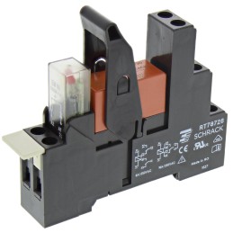 1 pcs - TE Connectivity RT Series Interface Relay, DIN Rail Mount, 230V ac Coil, DPDT, 2-Pole