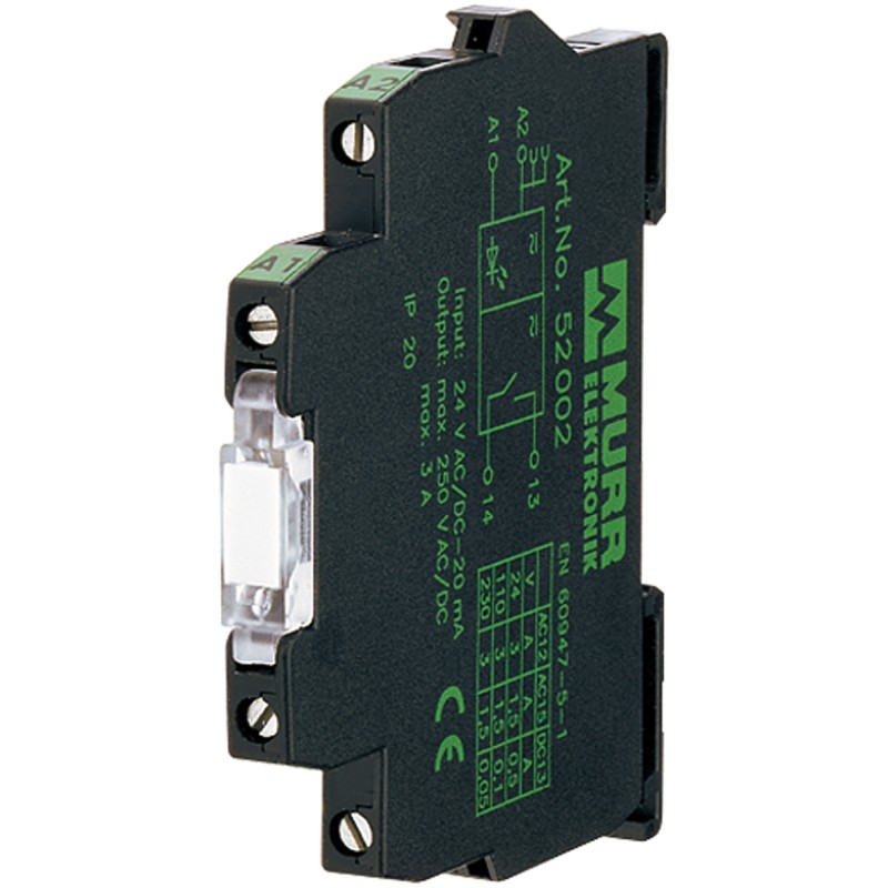 1 pcs - Murrelektronik Limited Interface Relay, DIN Rail Mount, 24V dc Coil, SPDT, 1-Pole, 6A Load