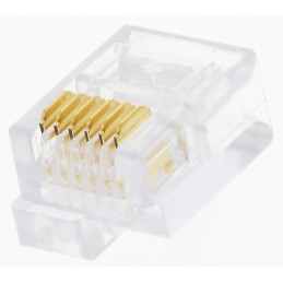 50 pcs - 940-SP-3066-OST Bel-Stewart 940-SP Series Male RJ11 Connector, Cable Mount, Cat4, UTP Shield