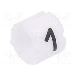 60 pcs : STD06W-1 - Markers, Marking: 1, 2.6÷3.5mm, PVC, white, -40÷106°C, push-in