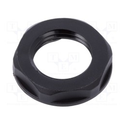 10 pcs : 6000046CC - Nut, M16, polyamide, UL94V-2, black, -40÷125°C, Thread: metric