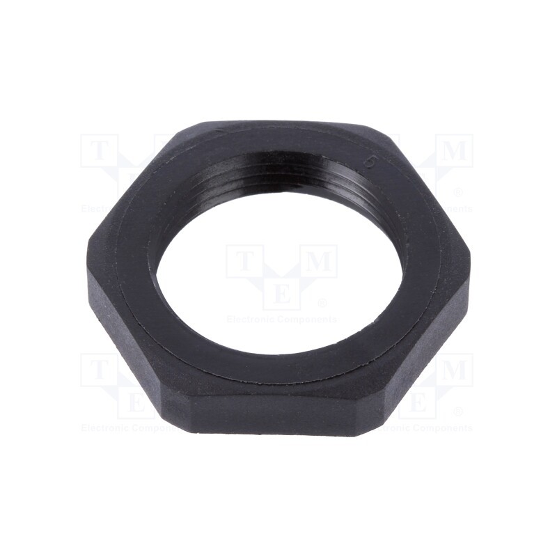 10 pcs : 6040050CC - Nut, PG16, polyamide, UL94V-2, black, -40÷125°C, Thread: PG
