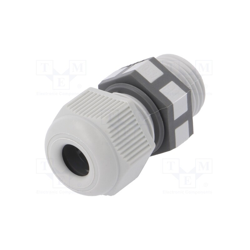 10 pcs : THA.450.A1E - Cable gland, PG9, IP68, polyamide, grey, UL94V-2