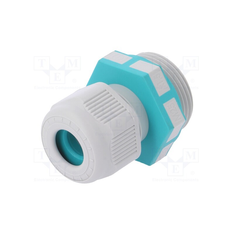 10 pcs : THA.452.B1E - Cable gland, M25, 1.5, IP68, polyamide, grey, UL94V-2
