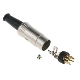 5 pcs - RS PRO 7 Pole Din Plug, Male, Cable Mount