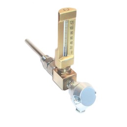 1 pcs - Electrotherm PT100 RTD Sensor, 12mm Dia, 100mm Long, 4 Wire, G1/2, +120°C Max
