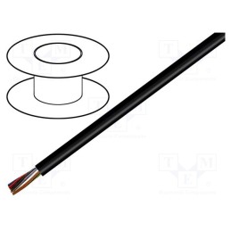 20 m : 0162 007 05 - Wire, LiYY, 2x0.14mm2, unshielded, 300V, Cu, stranded, black