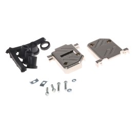 1 pcs - 3M 3357 Series ABS Angled D Sub Backshell, 15 Way