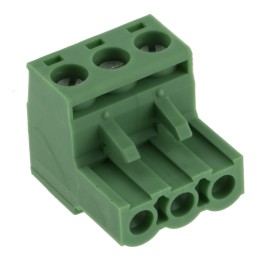 5 pcs - Phoenix Contact 5.08mm Pitch 3 Way Right Angle Pluggable Terminal Block, Plug, Cable Mount, Screw Termination