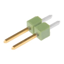 50 pcs - 826646-2 TE Connectivity AMPMODU MOD II Series Straight Through Hole Pin Header, 2 Contact(s), 2.54mm Pitch, 1 Row(s), 