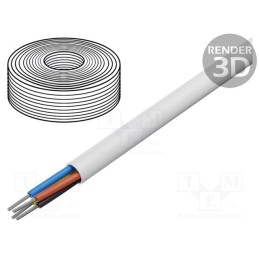 20 m : 0224 003 01 - Wire, SCYY, 4x0.22mm2, round, stranded, Cu,tinned, PVC, white, 150V