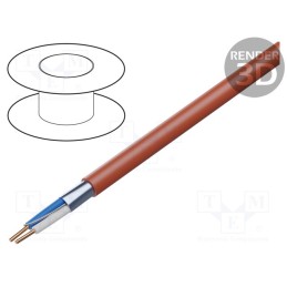 20 m : 0382 002 23 - Wire: control cable, YnTKSYekw, 1x2x0.8mm, Insulation: PVC, 0.5mm2