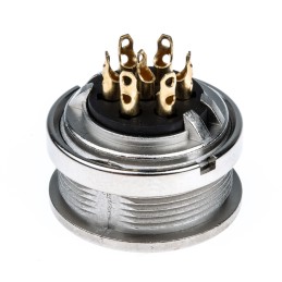 1 pcs - Lumberg, KFV 7 Pole M16 Din Socket, DIN EN 60529, 5A, 250 V ac IP40, Female, Panel Mount