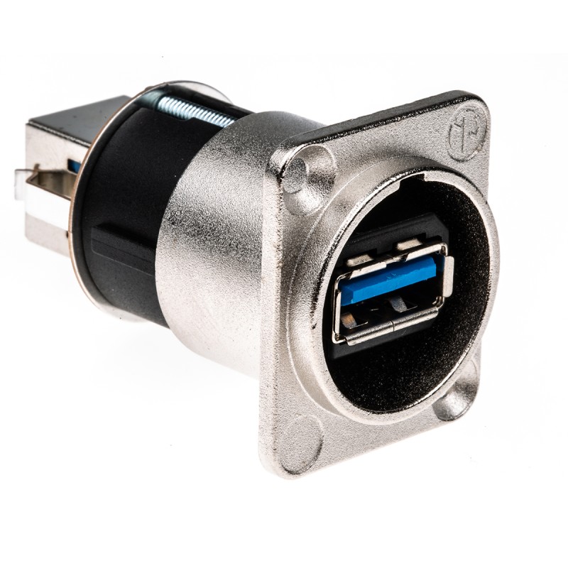 1 pcs - Neutrik USB 3.0 Feedthrough Gender Changer for use with USB 3.0 Connectors