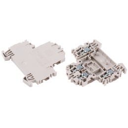 5 pcs - Weidmuller WDK Series Dark Beige Double Level Terminal Block, 4mm², Double-Level, Screw Termination, ATEX, IECEx