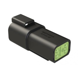 20 pcs - AT04-4P-RD01BLK Amphenol Industrial, AT Cable connector Plug 4 Way, Crimp Termination