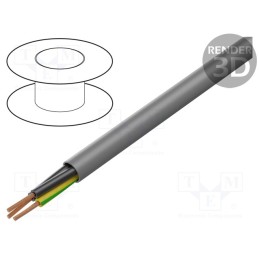 20 m : 1763 025 10 - Wire, YSLY-JZ, 3G0.75mm2, unshielded, 300V,500V, Cu, stranded, grey