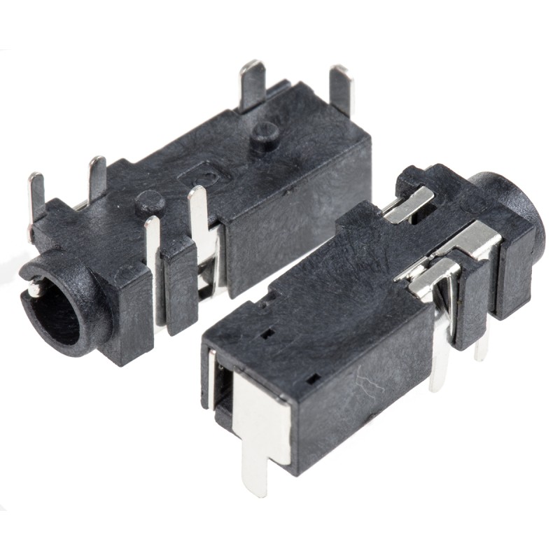 20 pcs - RS PRO Jack Connector 3.5 mm PCB Mount Composite Video Socket, 4Pole