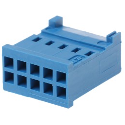50 pcs - 281839-5 TE Connectivity, AMPMODU HE13/HE14 Female Connector Housing, 2.54mm Pitch, 10 Way, 2 Row
