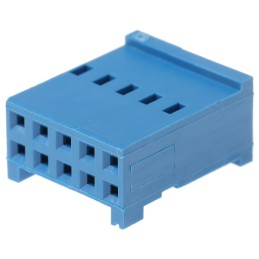 50 pcs - 281839-5 TE Connectivity, AMPMODU HE13/HE14 Female Connector Housing, 2.54mm Pitch, 10 Way, 2 Row