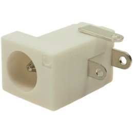 20 pcs - RS PRO Right Angle DC Socket Rated At 2.0A, 16.0 V, PCB Mount, length 15.2mm, Nickel, Silver