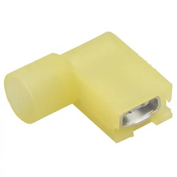 50 pcs - 190070040 Molex 19007 Yellow Insulated Female Spade Connector, Flag Terminal, 6.35 x 0.81mm Tab Size