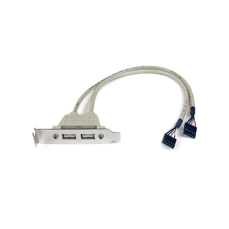 1 pcs - StarTech.com USB 2.0 Cable, Female 5 Pin IDC x 2 to Female USB A x 2 Cable